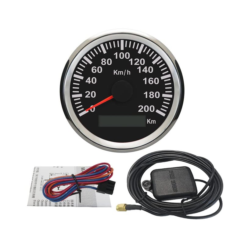 ELING Waterproof GPS Speedometer Odometer 200KM/H for Car Motorbike Buggy with Backlight 85mm 12V/24V - Image 5